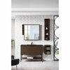 James Martin Vanities 47.3'' Single Vanity, Mid-Century Walnut, Matte Black Base w/ Charcoal Black Composite Stone Top 805-V47.3-W-MB-CH